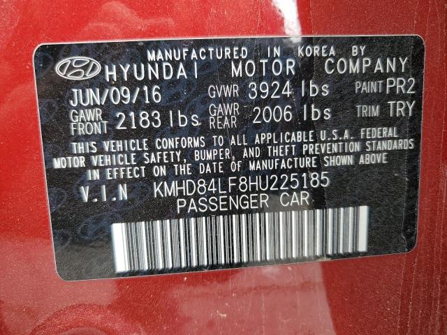 Photo 11 VIN: KMHD84LF8HU225185 - HYUNDAI ELANTRA 