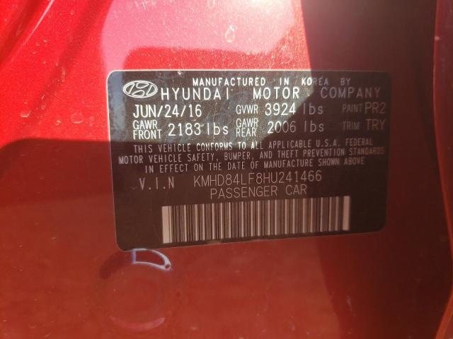 Photo 9 VIN: KMHD84LF8HU241466 - HYUNDAI ELANTRA SE 