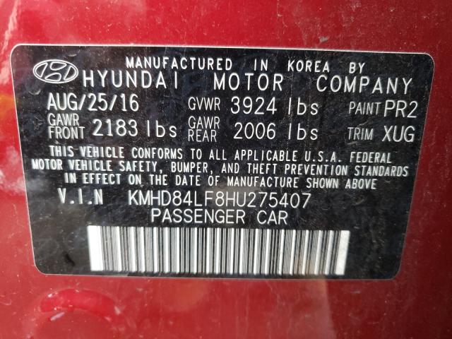 Photo 9 VIN: KMHD84LF8HU275407 - HYUNDAI ELANTRA SE 