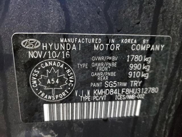 Photo 11 VIN: KMHD84LF8HU312780 - HYUNDAI ELANTRA SE 