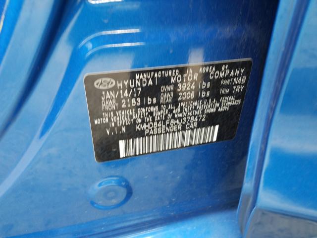 Photo 9 VIN: KMHD84LF8HU378472 - HYUNDAI ELANTRA SE 