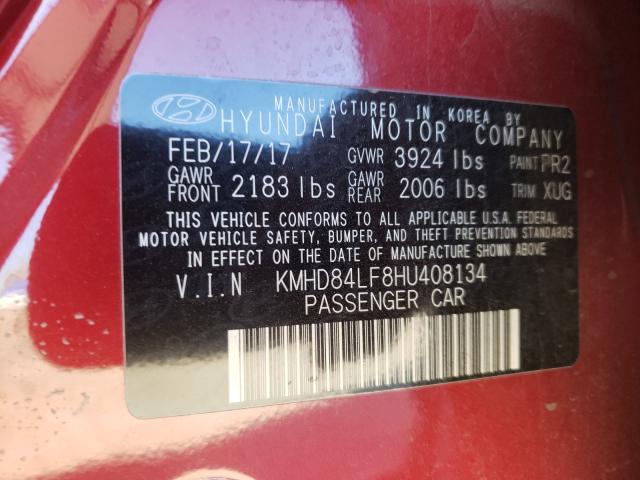 Photo 9 VIN: KMHD84LF8HU408134 - HYUNDAI ELANTRA SE 