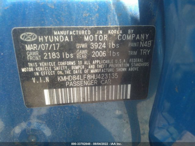 Photo 8 VIN: KMHD84LF8HU423135 - HYUNDAI ELANTRA 