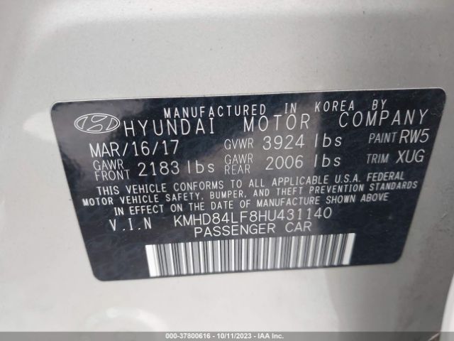 Photo 8 VIN: KMHD84LF8HU431140 - HYUNDAI ELANTRA 