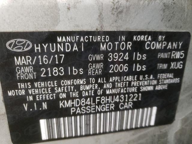 Photo 9 VIN: KMHD84LF8HU431221 - HYUNDAI ELANTRA SE 