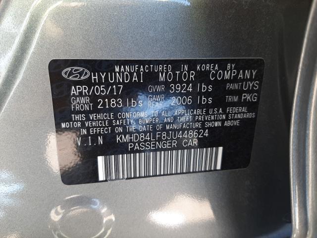 Photo 9 VIN: KMHD84LF8JU448624 - HYUNDAI ELANTRA SE 