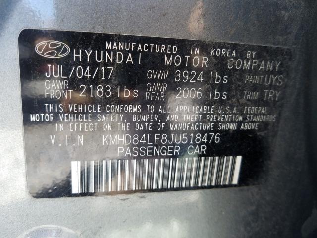 Photo 9 VIN: KMHD84LF8JU518476 - HYUNDAI ELANTRA SE 