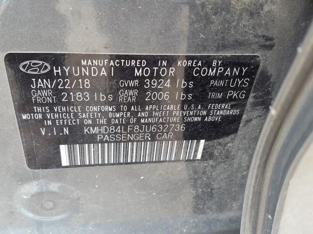 Photo 9 VIN: KMHD84LF8JU632736 - HYUNDAI ELANTRA SE 