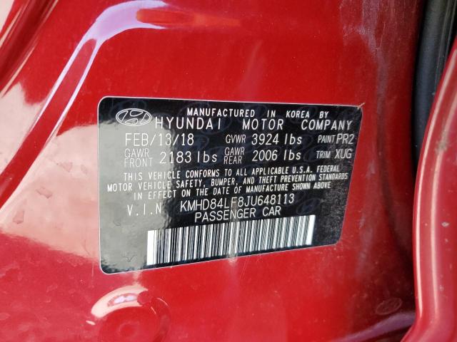 Photo 11 VIN: KMHD84LF8JU648113 - HYUNDAI ELANTRA SE 