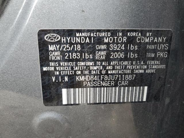 Photo 11 VIN: KMHD84LF8JU711887 - HYUNDAI ELANTRA SE 