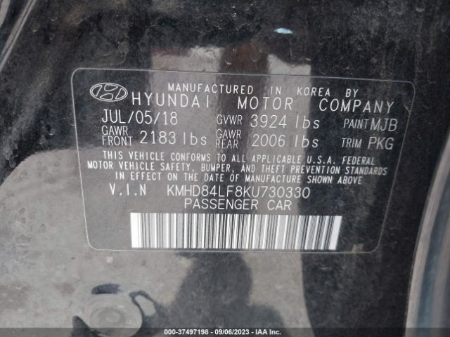 Photo 8 VIN: KMHD84LF8KU730330 - HYUNDAI ELANTRA 