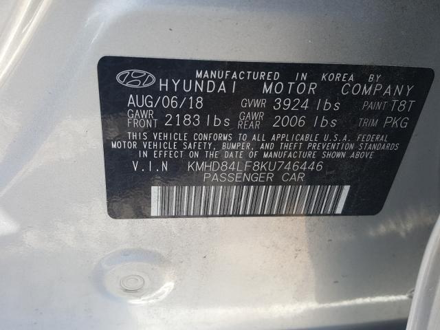 Photo 9 VIN: KMHD84LF8KU746446 - HYUNDAI ELANTRA SE 