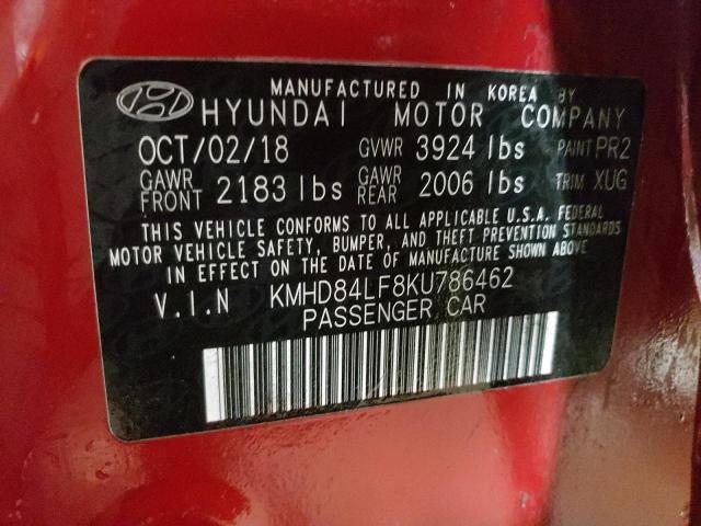 Photo 12 VIN: KMHD84LF8KU786462 - HYUNDAI ELANTRA SE 