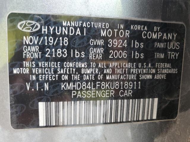 Photo 12 VIN: KMHD84LF8KU818911 - HYUNDAI ELANTRA SE 