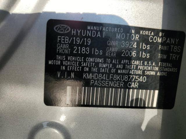 Photo 12 VIN: KMHD84LF8KU877540 - HYUNDAI ELANTRA 