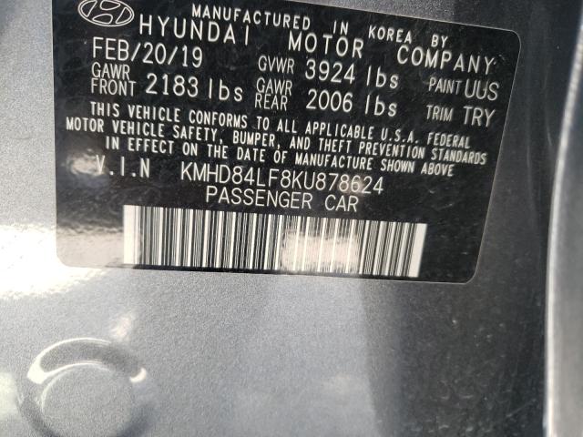 Photo 9 VIN: KMHD84LF8KU878624 - HYUNDAI ELANTRA SE 