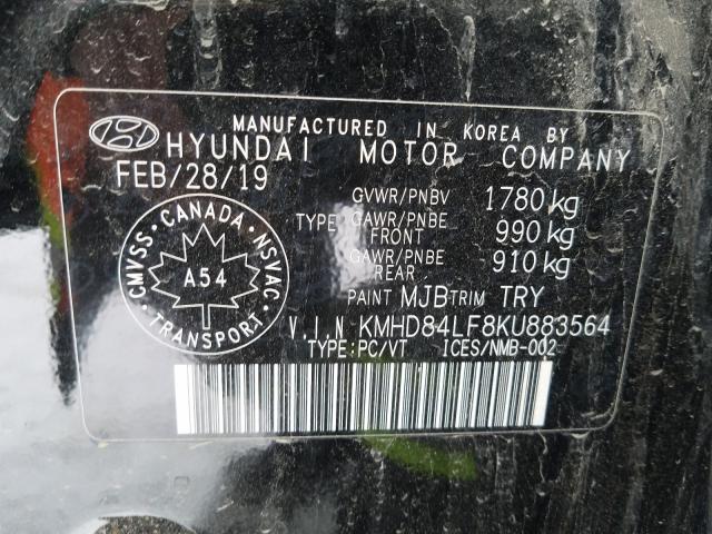 Photo 9 VIN: KMHD84LF8KU883564 - HYUNDAI ELANTRA SE 