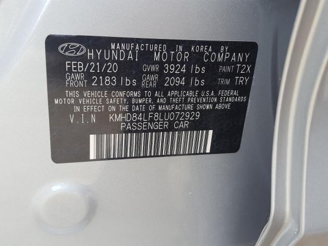 Photo 9 VIN: KMHD84LF8LU072929 - HYUNDAI ELANTRA SE 