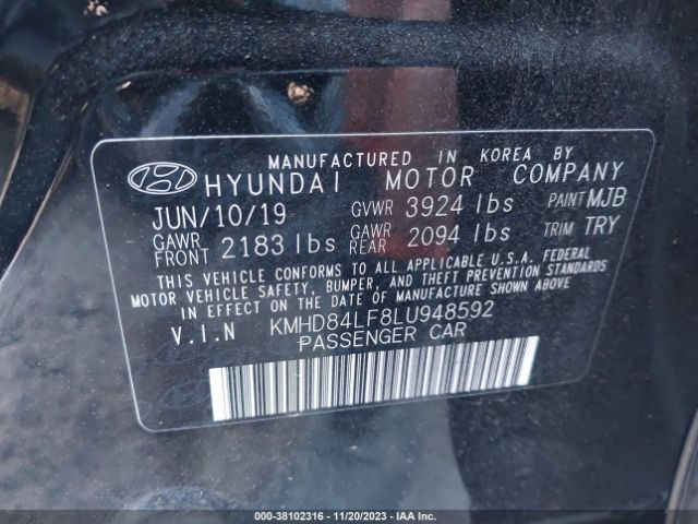 Photo 8 VIN: KMHD84LF8LU948592 - HYUNDAI ELANTRA 