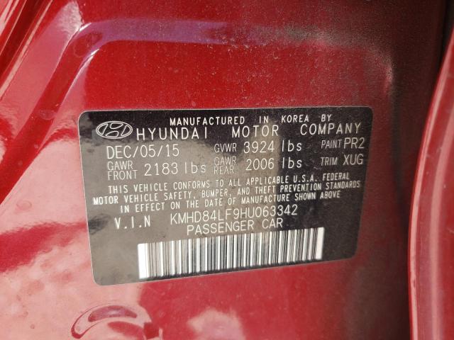 Photo 11 VIN: KMHD84LF9HU063342 - HYUNDAI ELANTRA SE 