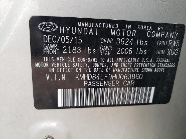 Photo 9 VIN: KMHD84LF9HU063860 - HYUNDAI ELANTRA SE 