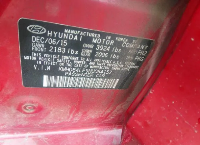 Photo 8 VIN: KMHD84LF9HU064152 - HYUNDAI ELANTRA 