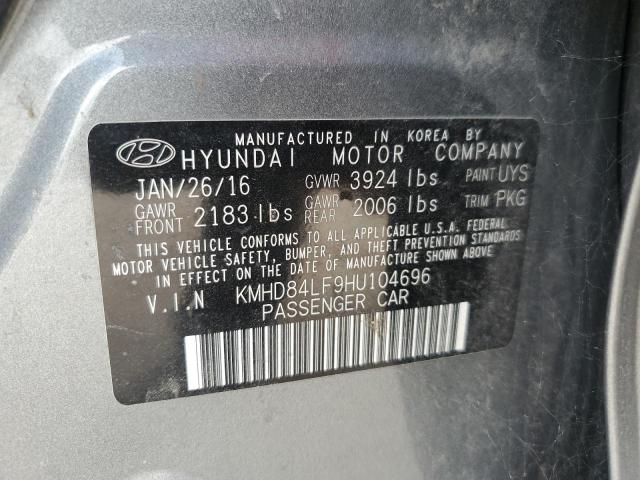 Photo 12 VIN: KMHD84LF9HU104696 - HYUNDAI ELANTRA SE 