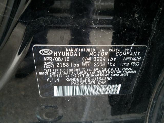 Photo 9 VIN: KMHD84LF9HU164350 - HYUNDAI ELANTRA SE 