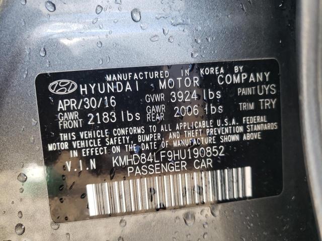 Photo 9 VIN: KMHD84LF9HU190852 - HYUNDAI ELANTRA SE 