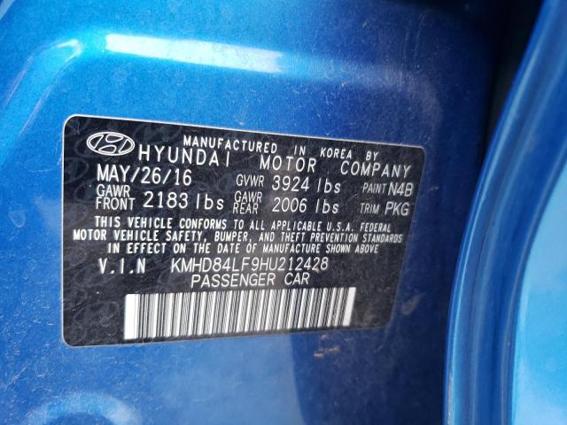 Photo 11 VIN: KMHD84LF9HU212428 - HYUNDAI ELANTRA 