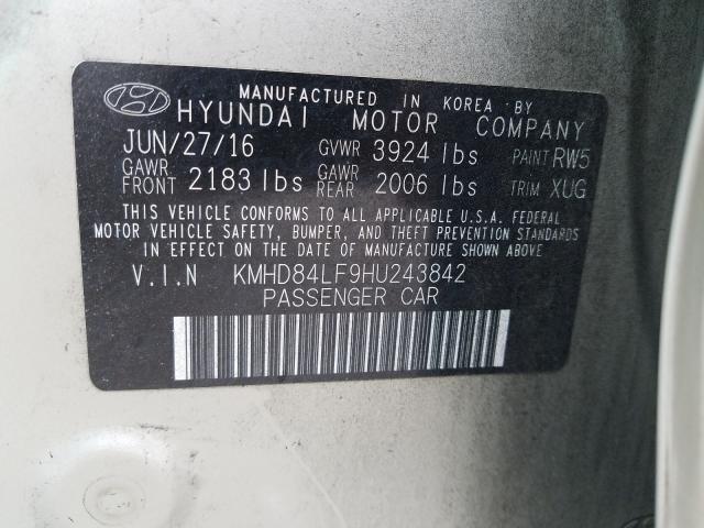 Photo 9 VIN: KMHD84LF9HU243842 - HYUNDAI ELANTRA SE 