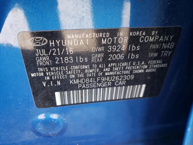 Photo 9 VIN: KMHD84LF9HU262309 - HYUNDAI ELANTRA SE 