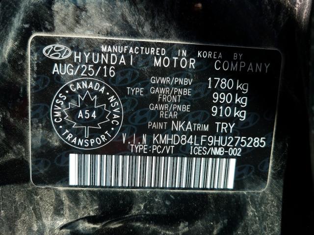 Photo 9 VIN: KMHD84LF9HU275285 - HYUNDAI ELANTRA SE 