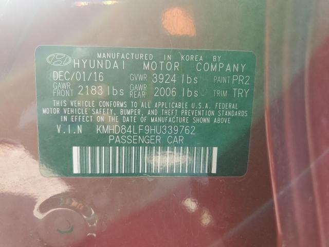 Photo 11 VIN: KMHD84LF9HU339762 - HYUNDAI ELANTRA SE 