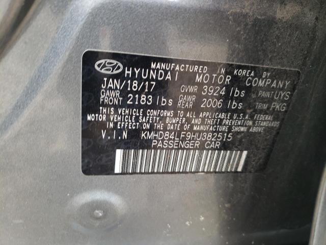 Photo 9 VIN: KMHD84LF9HU382515 - HYUNDAI ELANTRA SE 