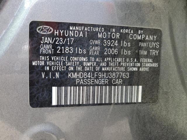 Photo 12 VIN: KMHD84LF9HU387763 - HYUNDAI ELANTRA SE 