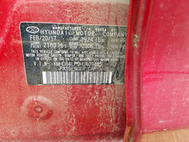 Photo 9 VIN: KMHD84LF9HU409485 - HYUNDAI ELANTRA SE 