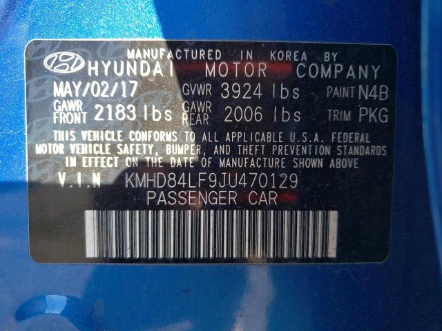 Photo 9 VIN: KMHD84LF9JU470129 - HYUNDAI ELANTRA SE 