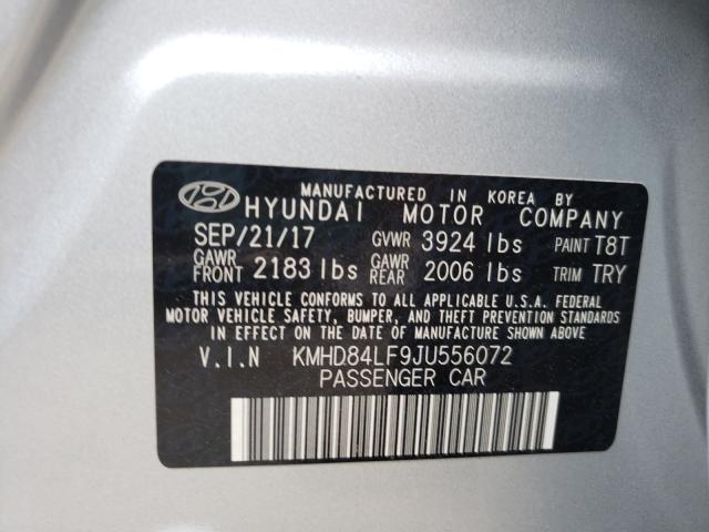 Photo 9 VIN: KMHD84LF9JU556072 - HYUNDAI ELANTRA SE 