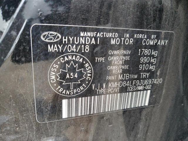 Photo 11 VIN: KMHD84LF9JU697420 - HYUNDAI ELANTRA SE 