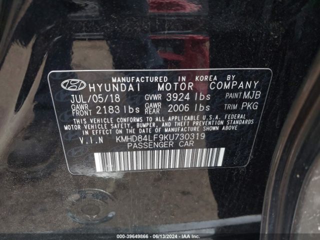 Photo 8 VIN: KMHD84LF9KU730319 - HYUNDAI ELANTRA 