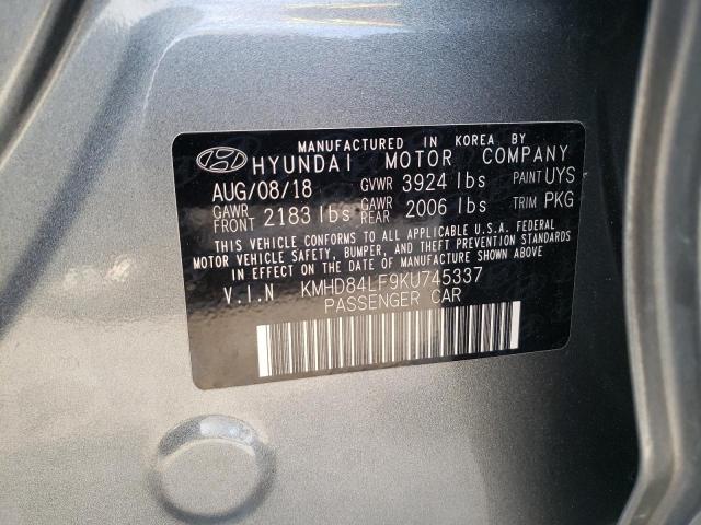 Photo 9 VIN: KMHD84LF9KU745337 - HYUNDAI ELANTRA SE 