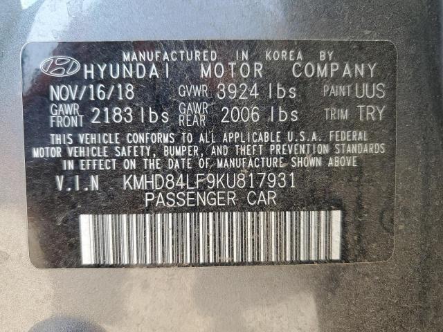 Photo 11 VIN: KMHD84LF9KU817931 - HYUNDAI ELANTRA SE 