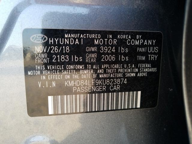 Photo 9 VIN: KMHD84LF9KU823874 - HYUNDAI ELANTRA SE 