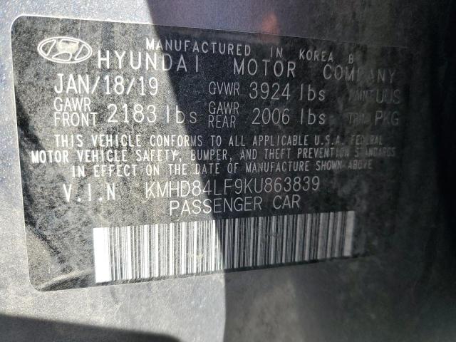 Photo 9 VIN: KMHD84LF9KU863839 - HYUNDAI ELANTRA SE 