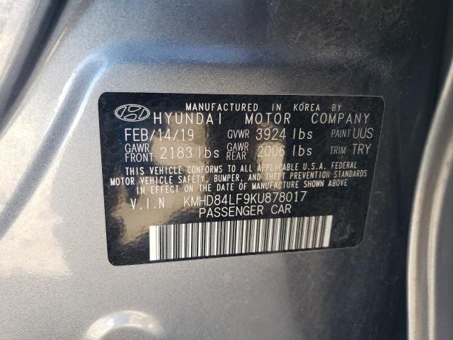 Photo 11 VIN: KMHD84LF9KU878017 - HYUNDAI ELANTRA SE 