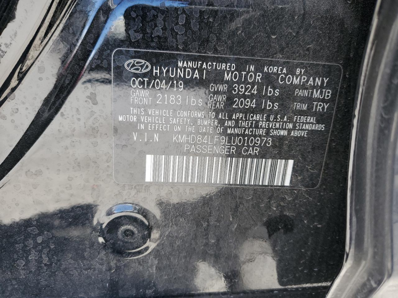 Photo 12 VIN: KMHD84LF9LU010973 - HYUNDAI ELANTRA 