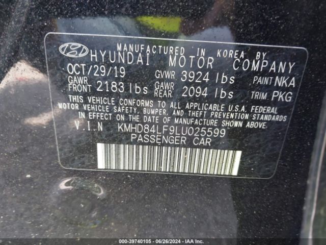 Photo 8 VIN: KMHD84LF9LU025599 - HYUNDAI ELANTRA 