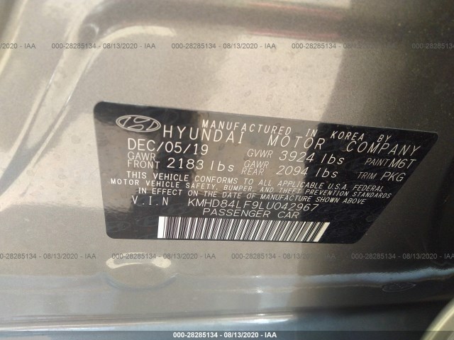 Photo 8 VIN: KMHD84LF9LU042967 - HYUNDAI ELANTRA 