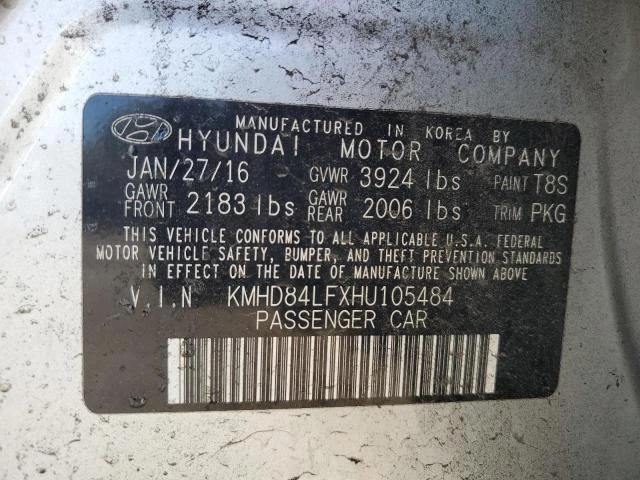 Photo 11 VIN: KMHD84LFXHU105484 - HYUNDAI ELANTRA SE 